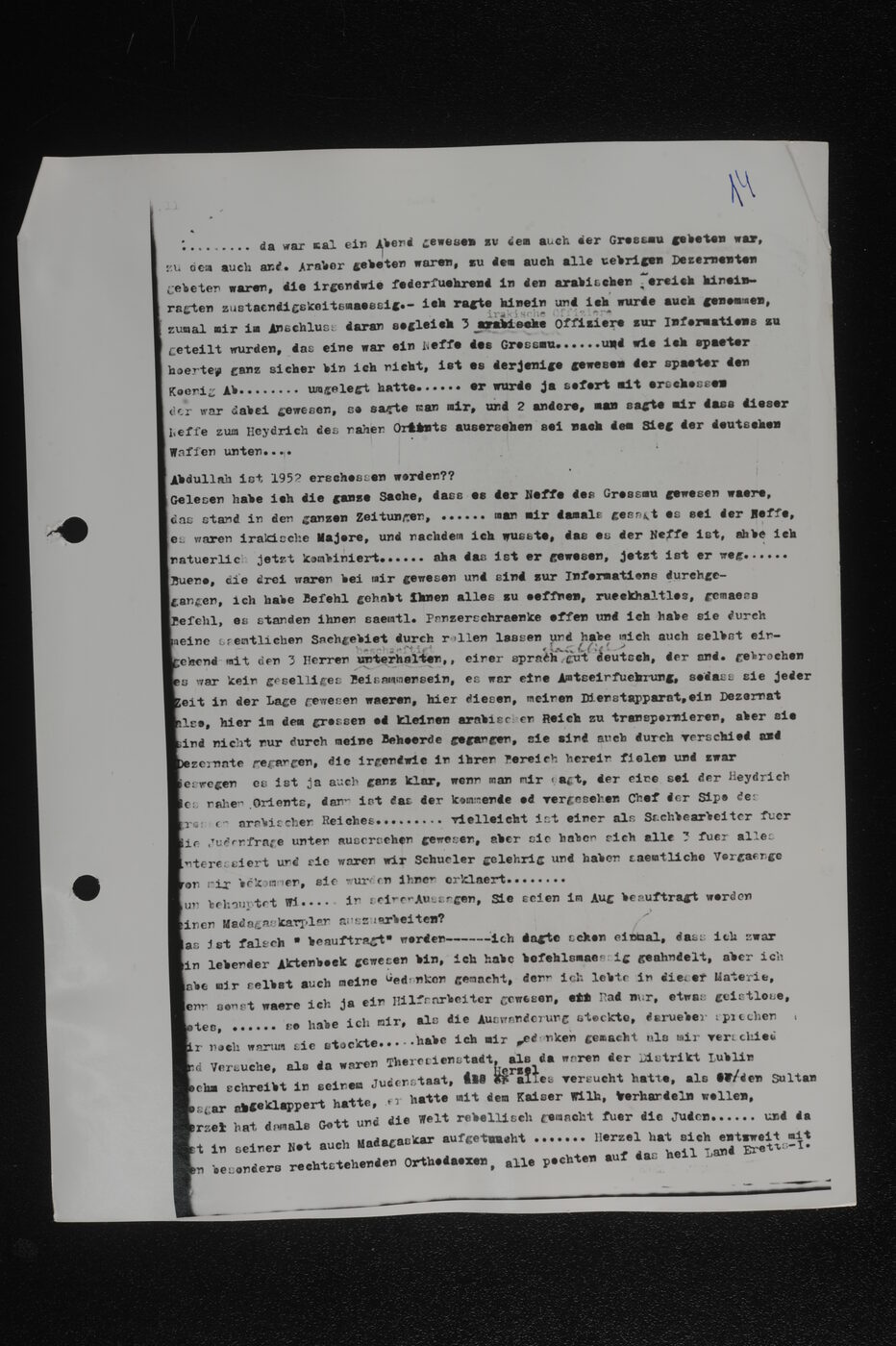 Scan 00015 of the Sassen transcript, O.65 file 85.
