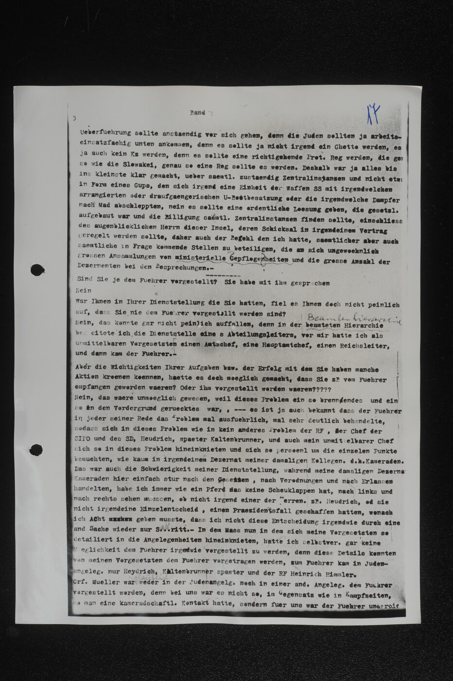 Scan 00018 of the Sassen transcript, O.65 file 85.