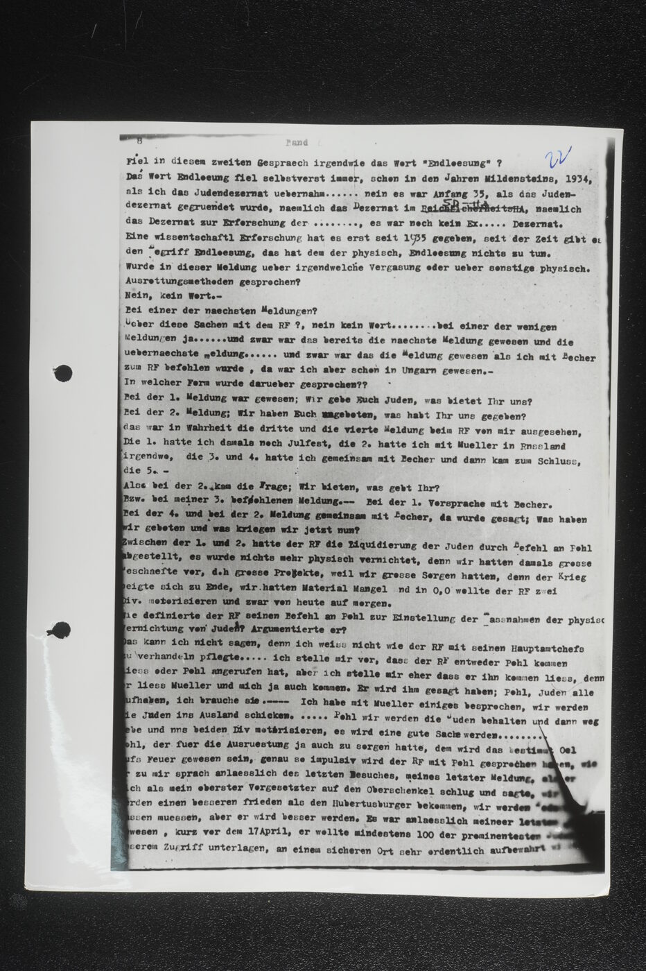Scan 00023 of the Sassen transcript, O.65 file 85.