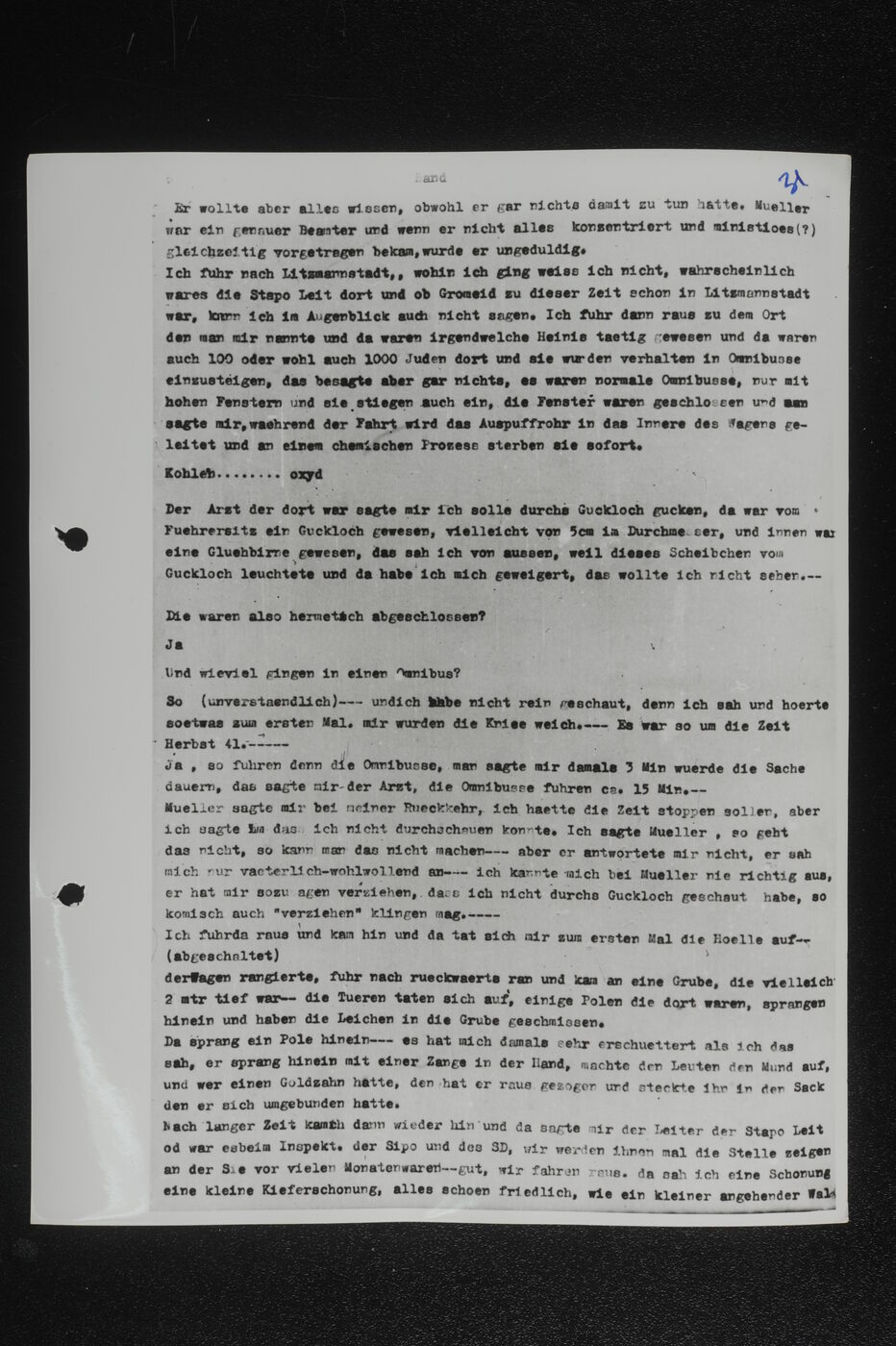 Scan 00032 of the Sassen transcript, O.65 file 85.