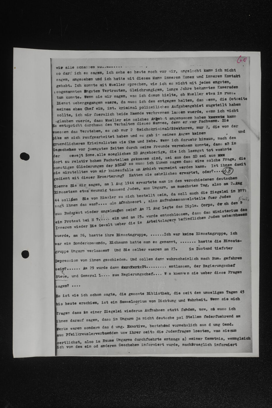 Scan 00061 of the Sassen transcript, O.65 file 85.