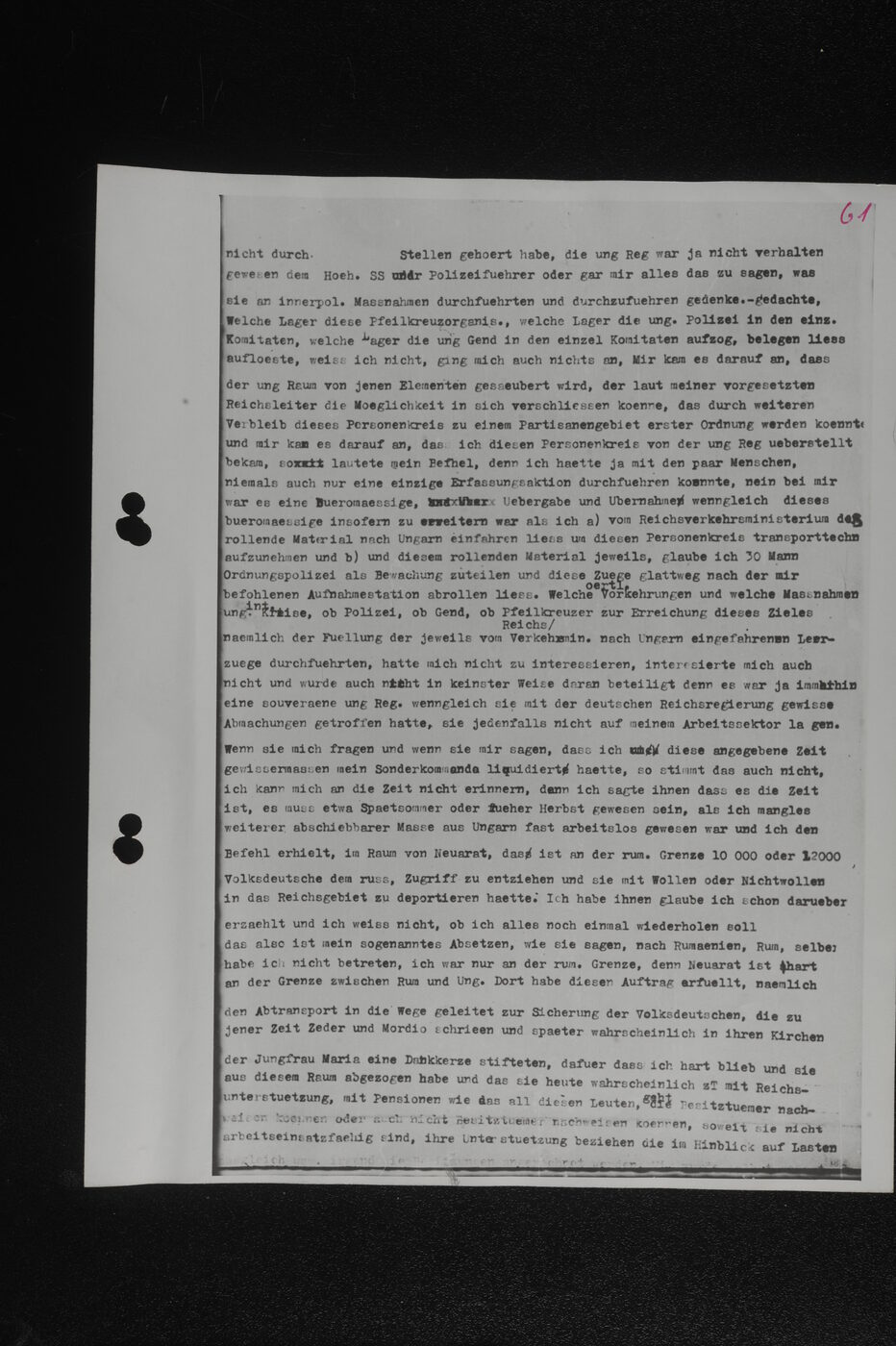Scan 00062 of the Sassen transcript, O.65 file 85.