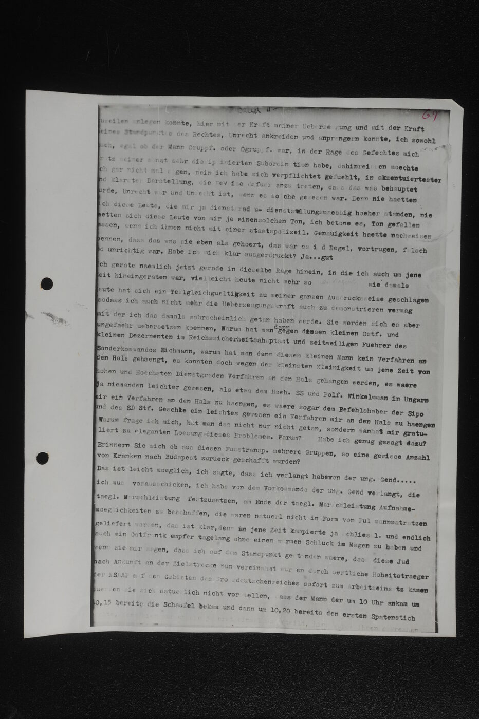Scan 00070 of the Sassen transcript, O.65 file 85.