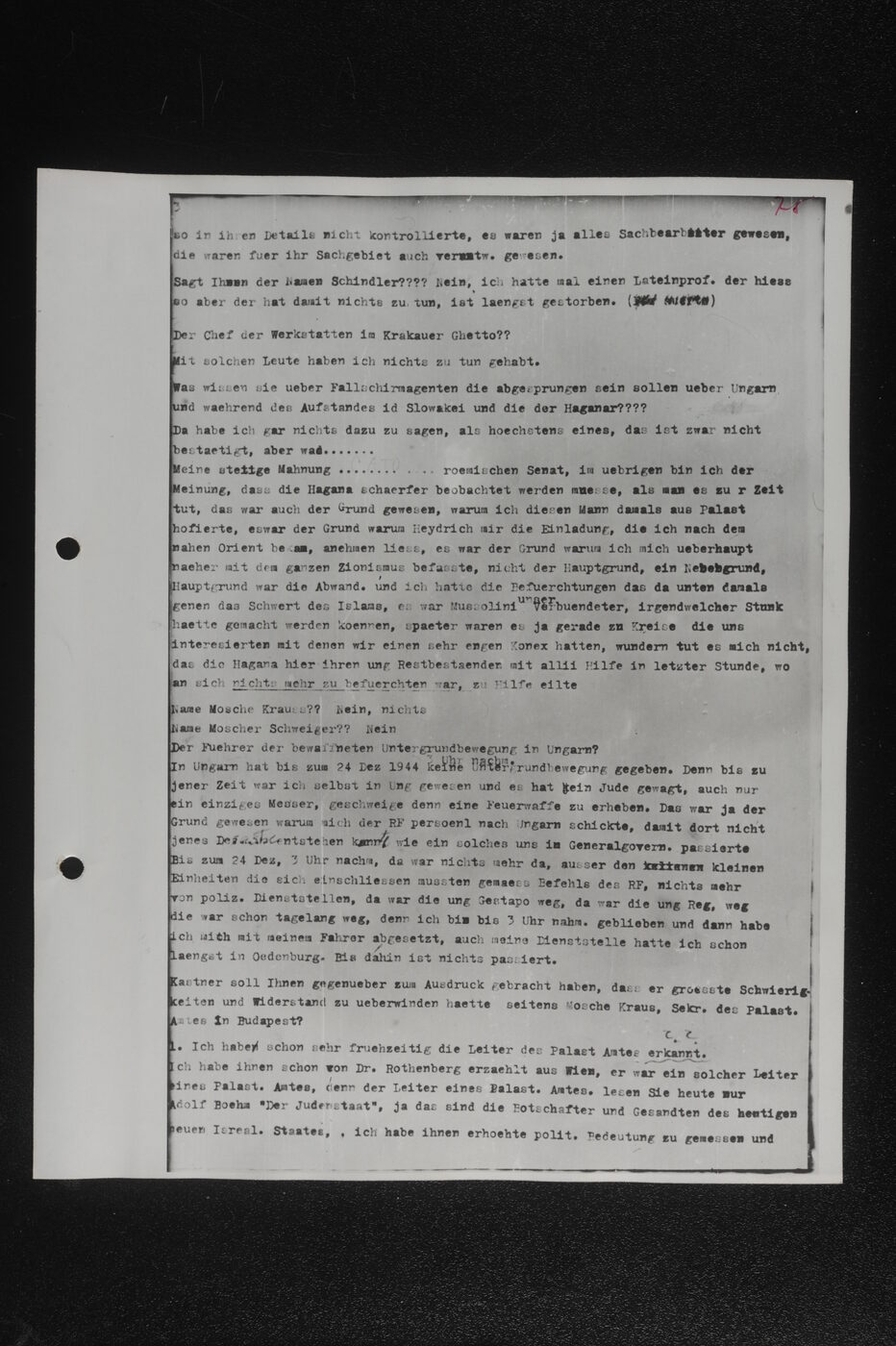Scan 00076 of the Sassen transcript, O.65 file 85.
