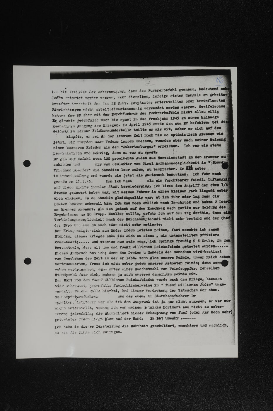 Scan 00116 of the Sassen transcript, O.65 file 85.