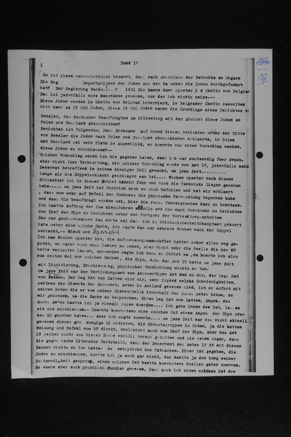 Scan 00137 of the Sassen transcript, O.65 file 85.