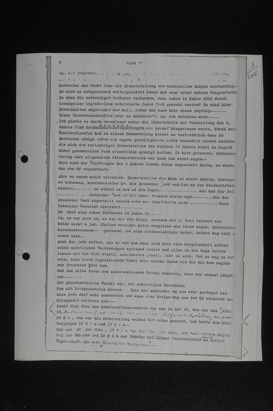 Scan 00098 of the Sassen transcript, O.65 file 86.