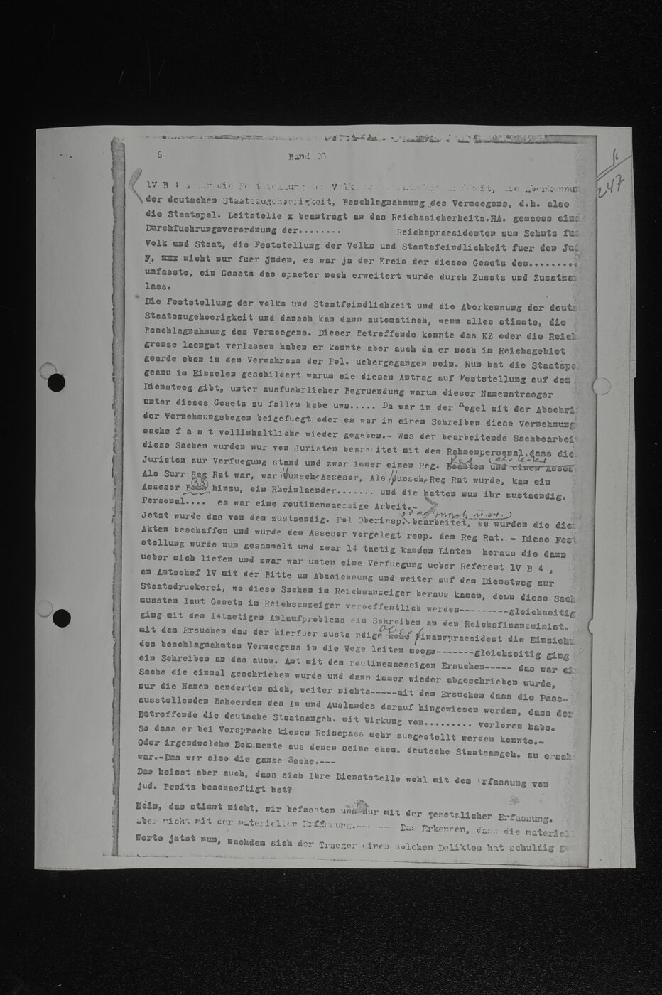 Scan 00099 of the Sassen transcript, O.65 file 86.
