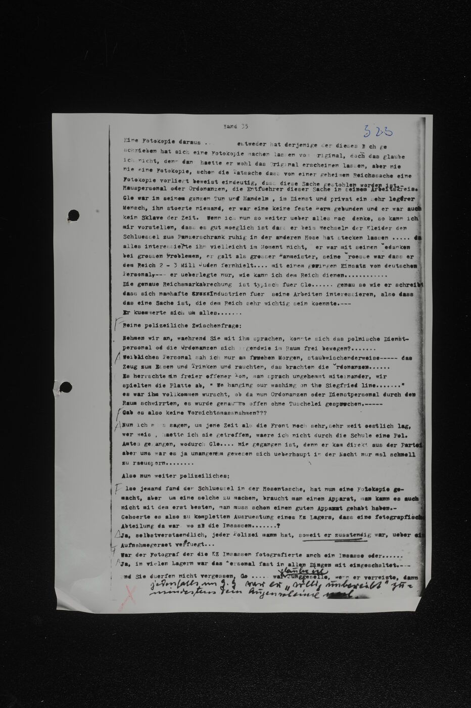 Scan 00174 of the Sassen transcript, O.65 file 86.