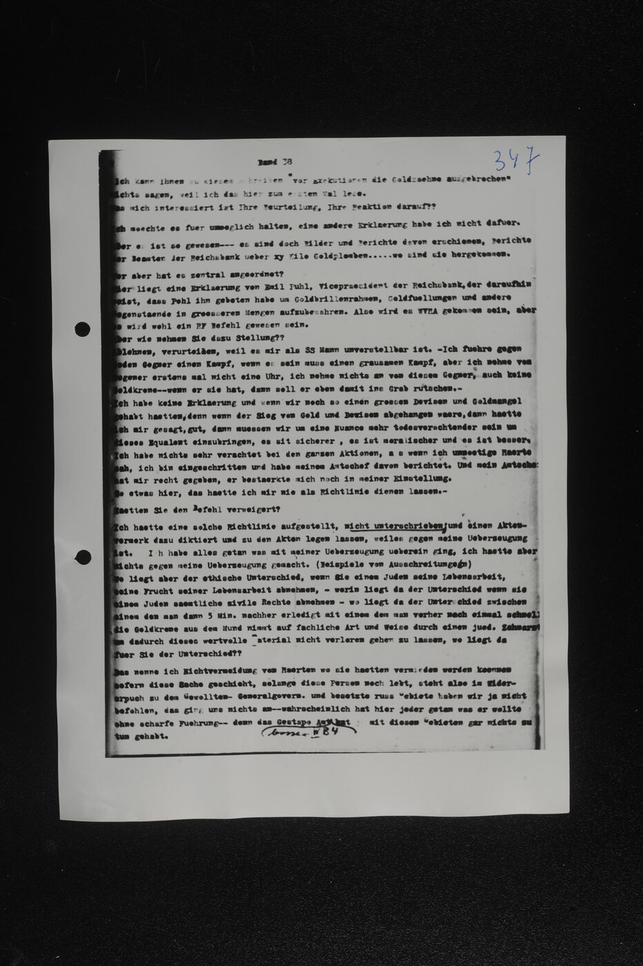 Scan 00197 of the Sassen transcript, O.65 file 86.