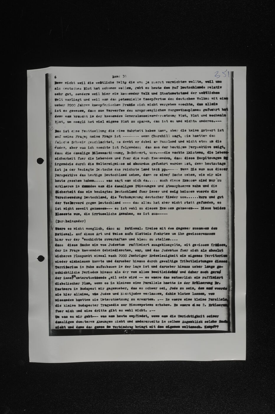 Scan 00201 of the Sassen transcript, O.65 file 86.