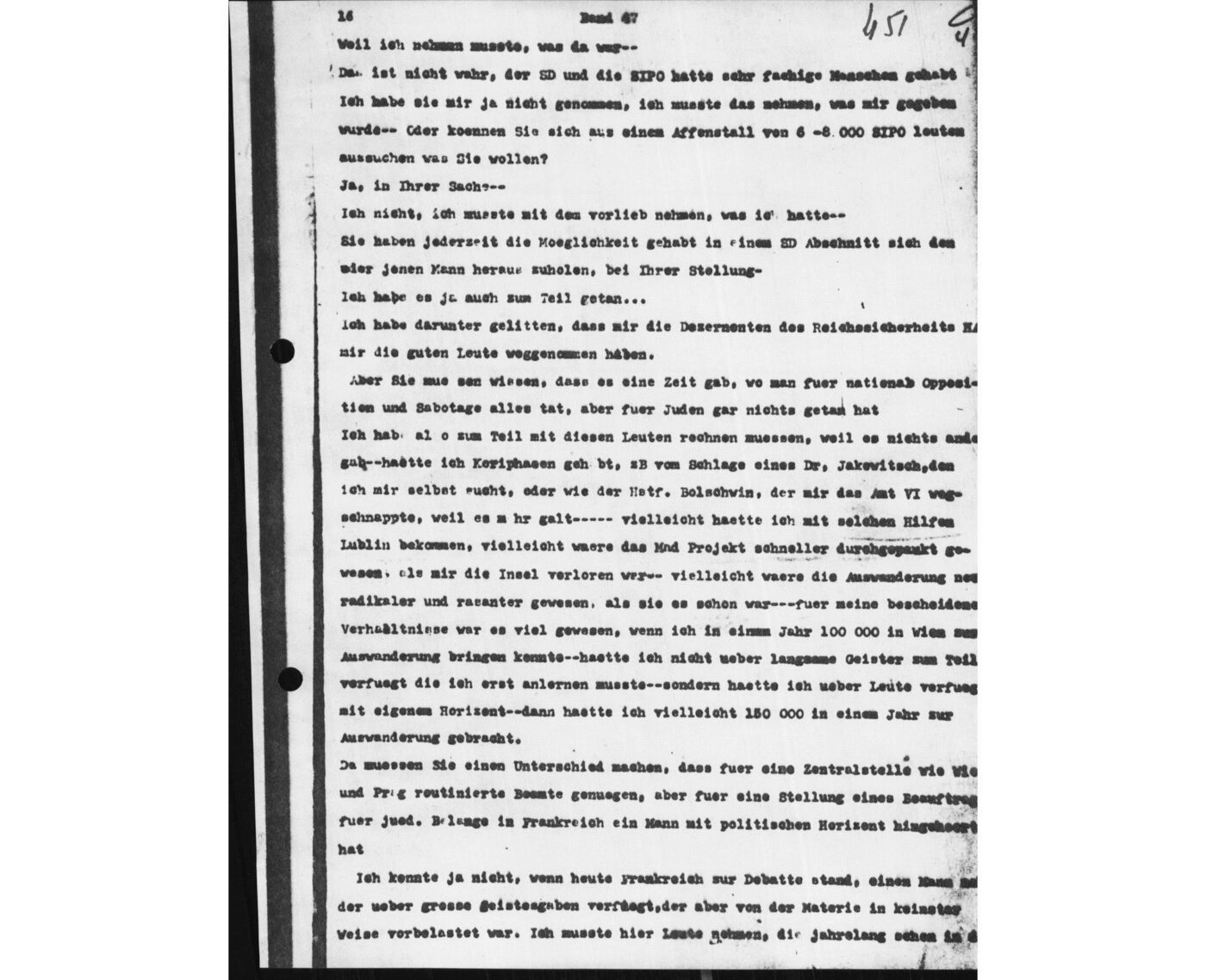 Scan 00092 of the Sassen transcript, O.65 file 87.
