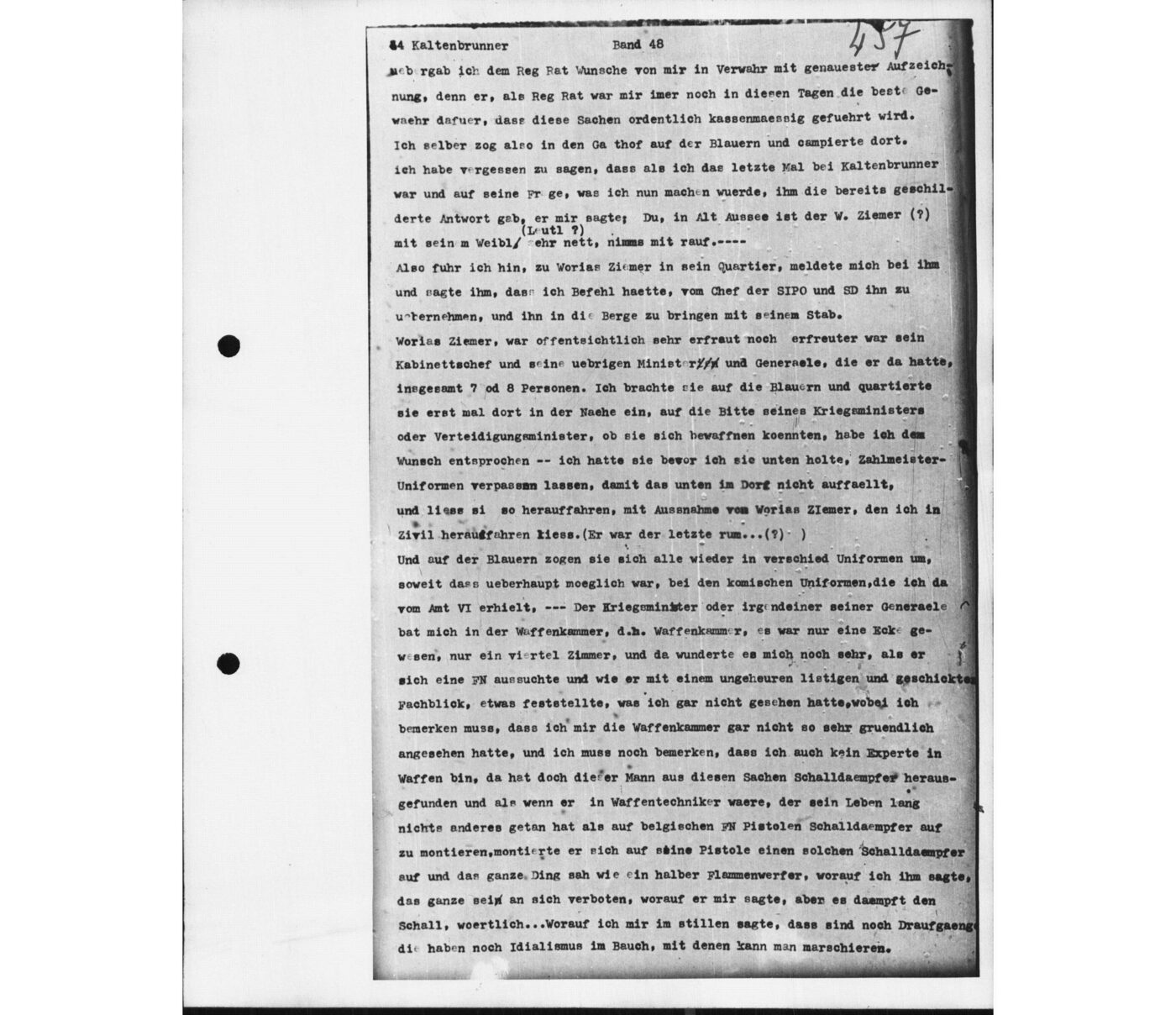 Scan 00098 of the Sassen transcript, O.65 file 87.