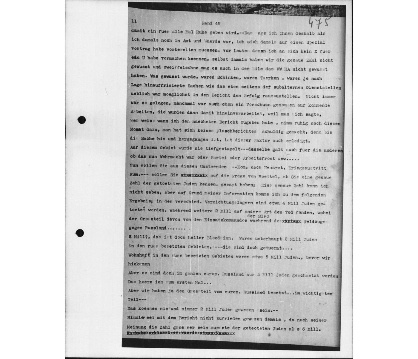 Scan 00116 of the Sassen transcript, O.65 file 87.