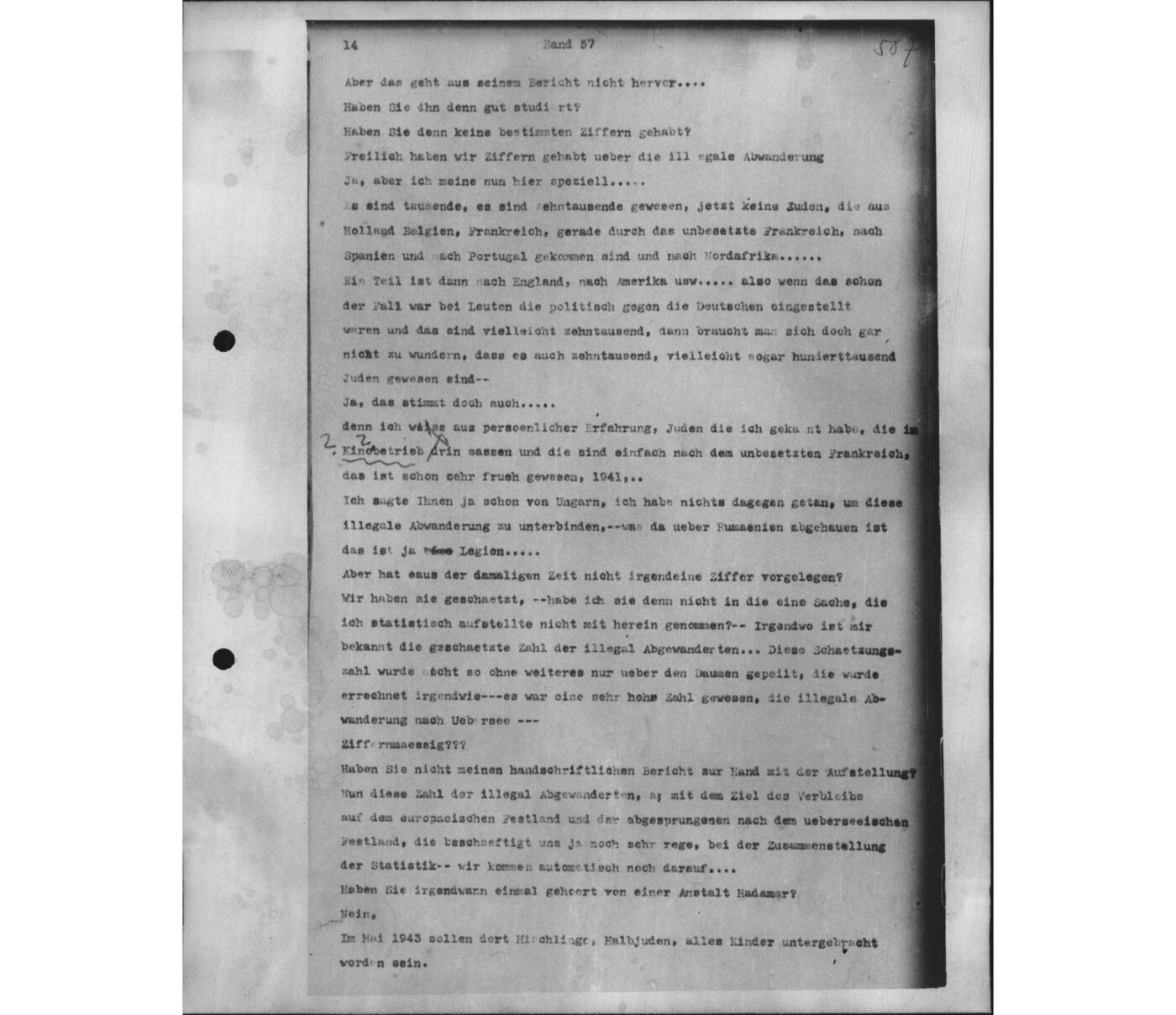 Scan 00061 of the Sassen transcript, O.65 file 88.