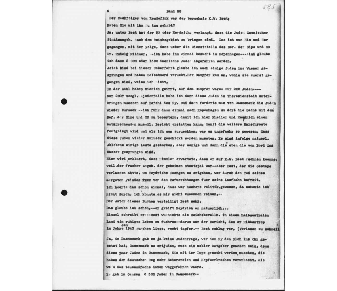 Scan 00069 of the Sassen transcript, O.65 file 88.